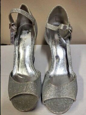 Beautiful Rampage Ram-Crista silver sparkle shoes size 8.5
